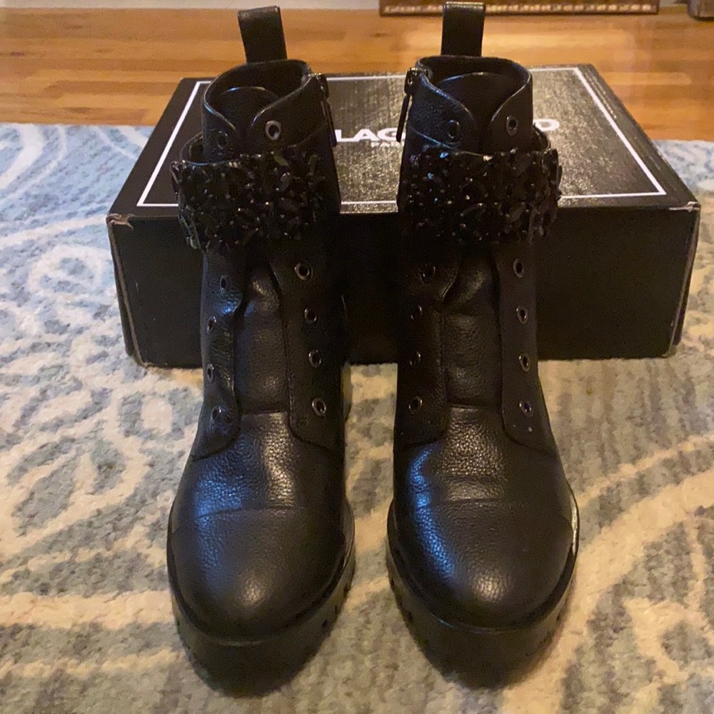 Karl Lagerfeld combat booties